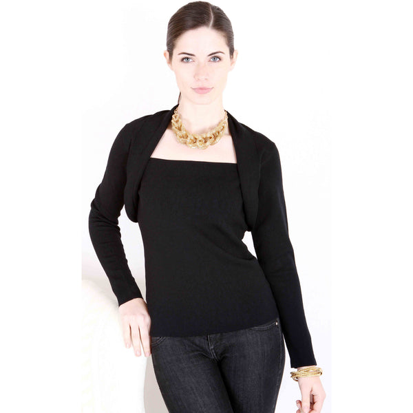 Knit Shrug Pullover - Black